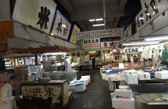 Inside Tsukiji Market Tokyo Japan