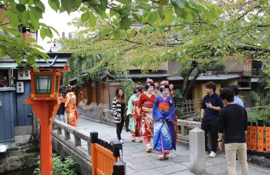 Geishas in Gion Kyoto Japan