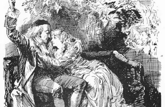 Doctor Alexandre Manette and daughter Lucie Manette original illustration A Tale of Two Cities places Charles Dickens