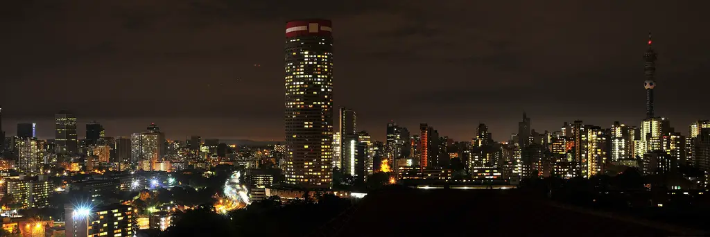 Ponte City at night Johannesburg South Africa