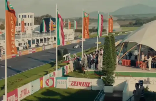 Racing scenes at Goodwood Circuit, England, The Man from UNCLE movie locations (2015)