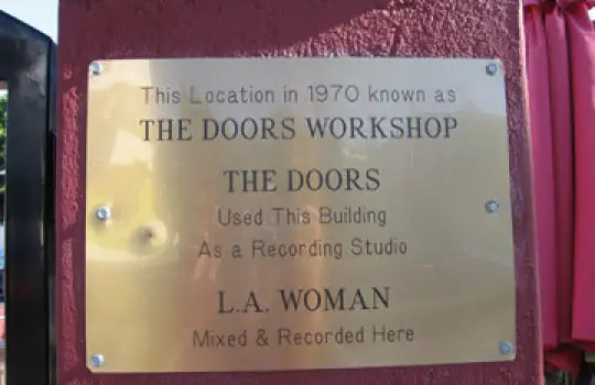 The Doors workshop sign