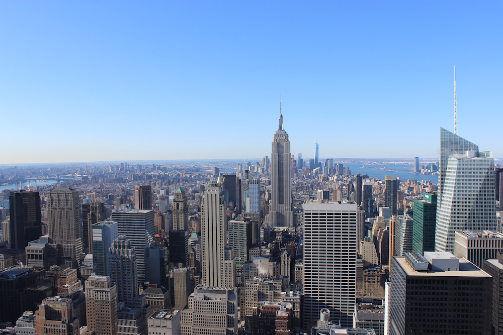 View of New York City from Rockefeller Center Top of the Rock