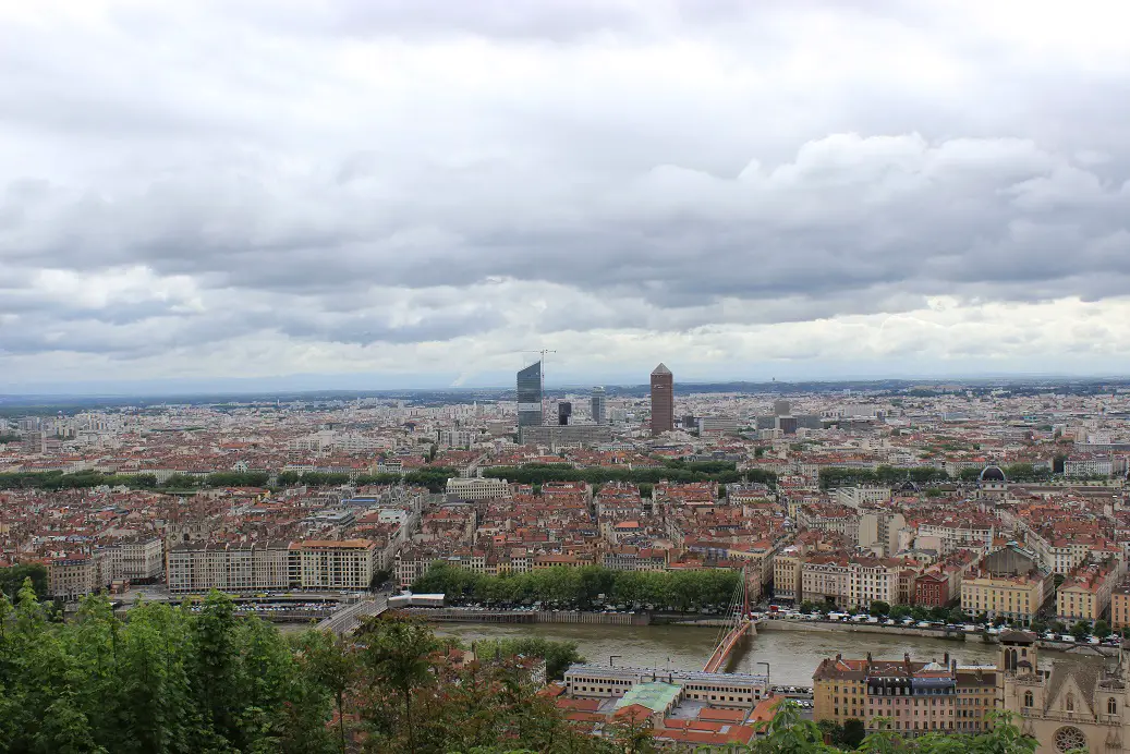 View from Fourviere in Lyon (praying hill)