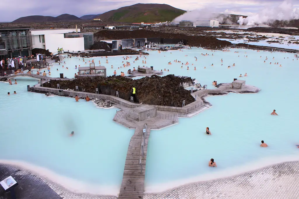 View of the Blue Lagoon in Iceland