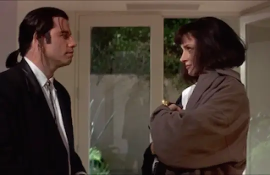 Vincent and Mia at Marsellus & Mia's house in Beverly Hills Pulp Fiction filming locations LegendaryTrips