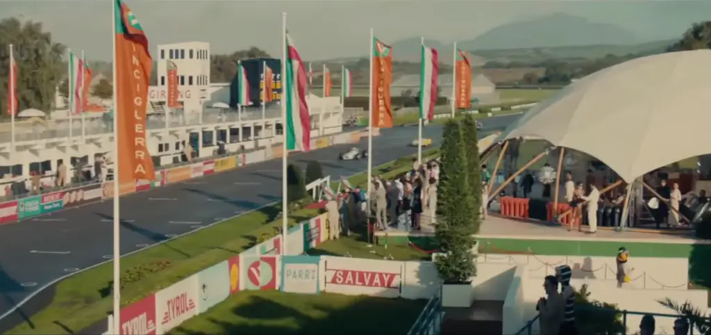 Racing scenes at Goodwood Circuit, England, The Man from UNCLE movie locations (2015)