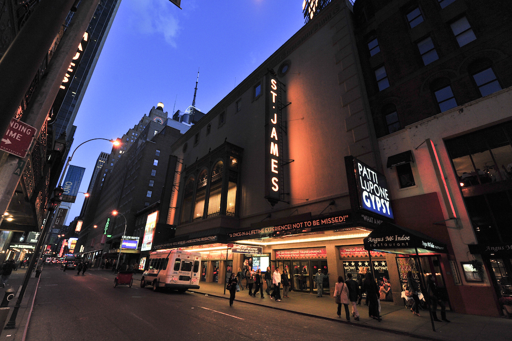 St. James Theatre at night Broadway New York Copyright flickr4jazz