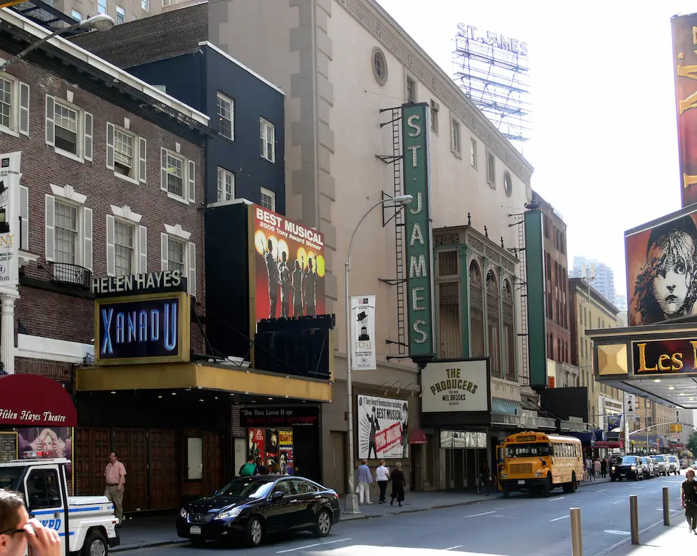St. James Theatre during the day Broadway New York