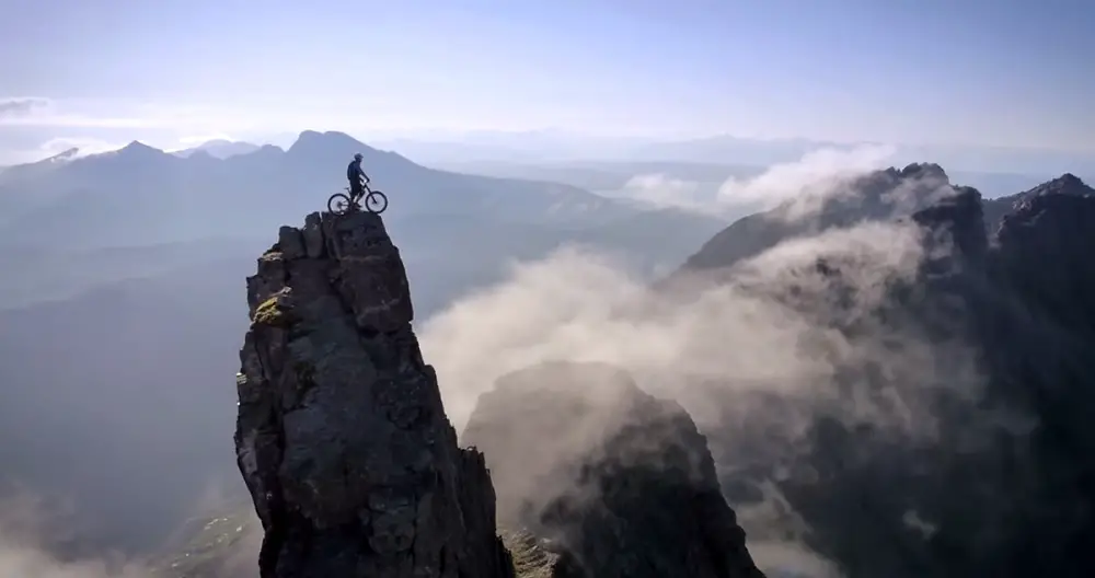 Mountain biker vs. Scotland and the Isle of Skye