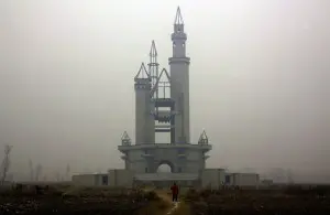 The abandoned Wonderland Amusement Park outside Beijing, China
